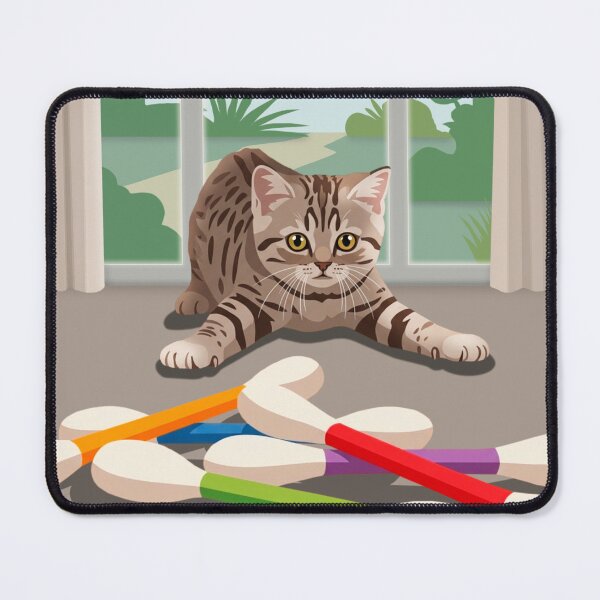 Item preview, Naughty cat with cotton swabs designed and sold by NorthNook.