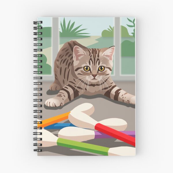 Item preview, Naughty cat with cotton swabs designed and sold by NorthNook.