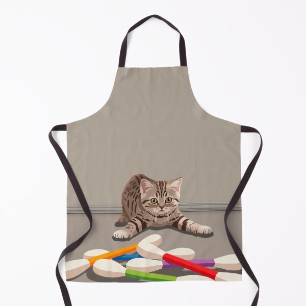 Item preview, Naughty cat with cotton swabs designed and sold by NorthNook.