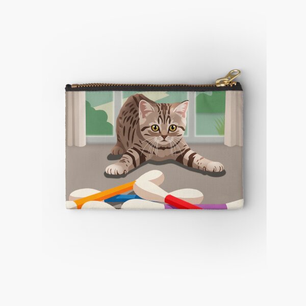Item preview, Naughty cat with cotton swabs designed and sold by NorthNook.