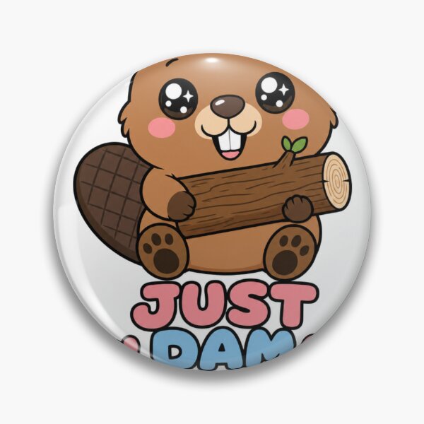 Item preview, Just Dam Cute Sweet Kawaii Beaver with Tree Trunk designed and sold by BoosterShop.