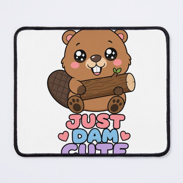 Item preview, Just Dam Cute Sweet Kawaii Beaver with Tree Trunk designed and sold by BoosterShop.