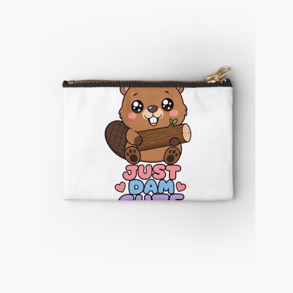 Item preview, Just Dam Cute Sweet Kawaii Beaver with Tree Trunk designed and sold by BoosterShop.