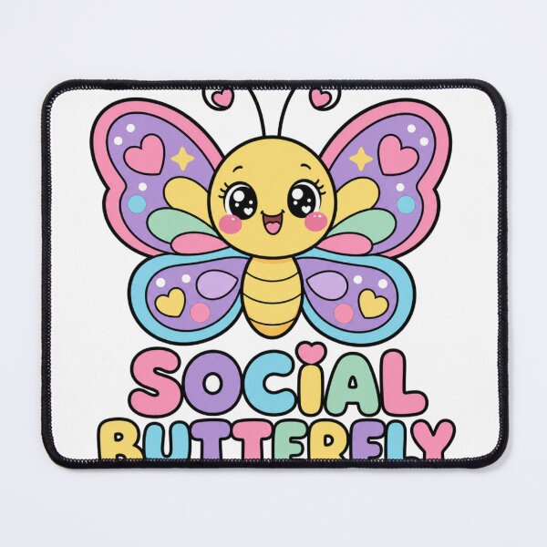 Item preview, Social Butterfly Cute Kawaii Butterfly Pastel designed and sold by BoosterShop.