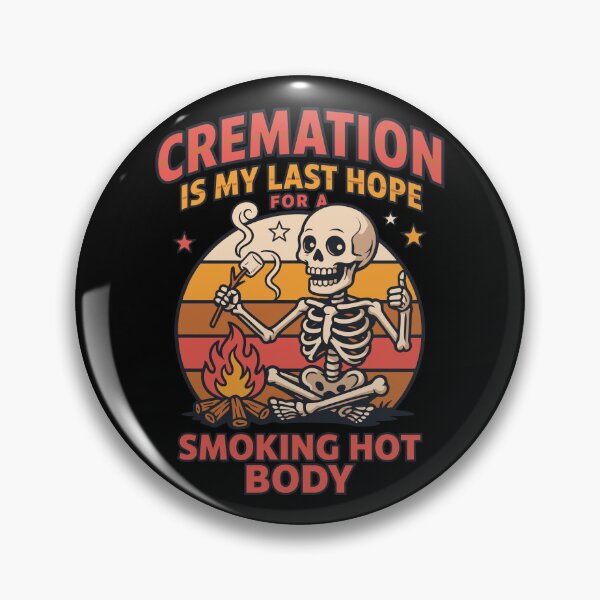 Item preview, Cremation Is My Last Hope For A Smoking Hot Body Funny Skeleton Shirt | Dark Humor Graphic Tee designed and sold by NettyDesign.