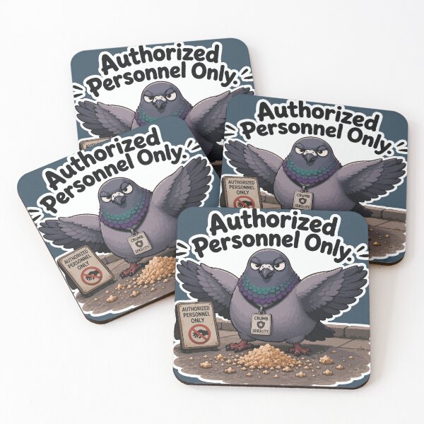 Item preview, Authorized Personnel Only Funny Security Pigeon Sticker designed and sold by SimplePoDesign.