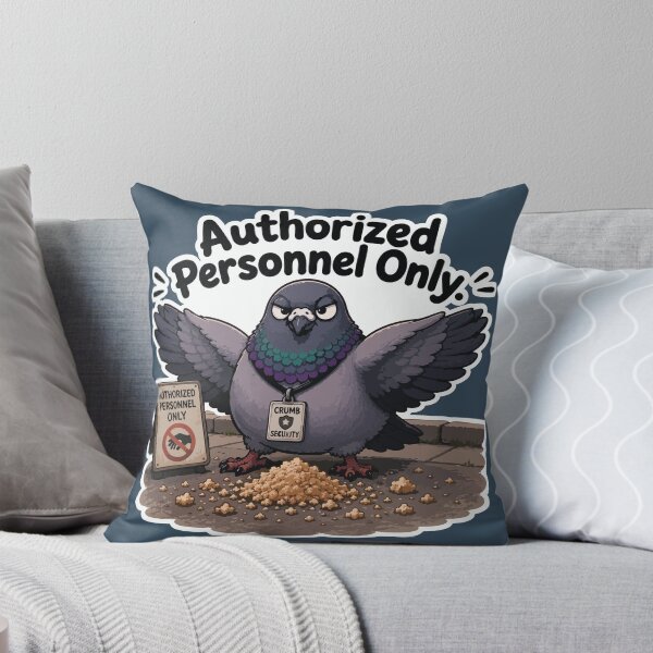 Item preview, Authorized Personnel Only Funny Security Pigeon Sticker designed and sold by SimplePoDesign.
