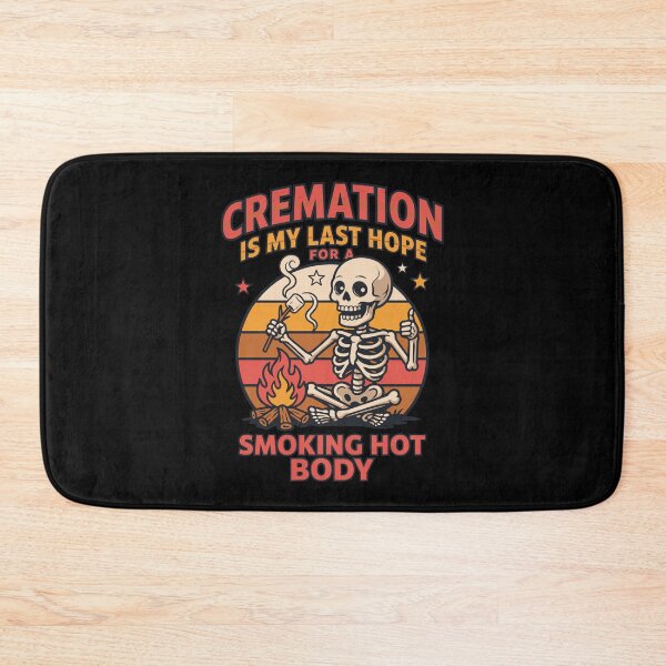 Item preview, Cremation Is My Last Hope For A Smoking Hot Body Funny Skeleton Shirt | Dark Humor Graphic Tee designed and sold by NettyDesign.