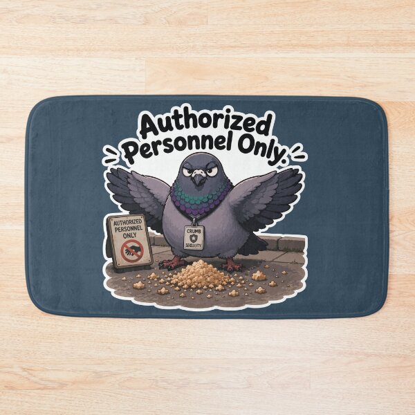 Item preview, Authorized Personnel Only Funny Security Pigeon Sticker designed and sold by SimplePoDesign.