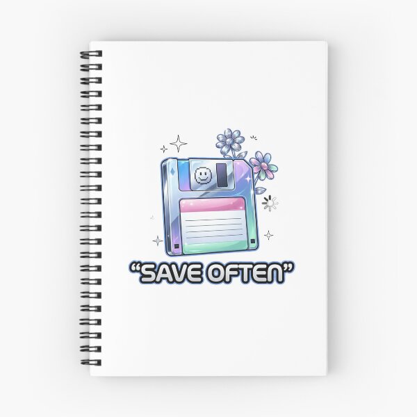 Item preview, Save Often Y2K Chrome Floppy Disk designed and sold by GoofyShopp.
