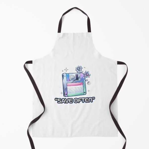 Item preview, Save Often Y2K Chrome Floppy Disk designed and sold by GoofyShopp.