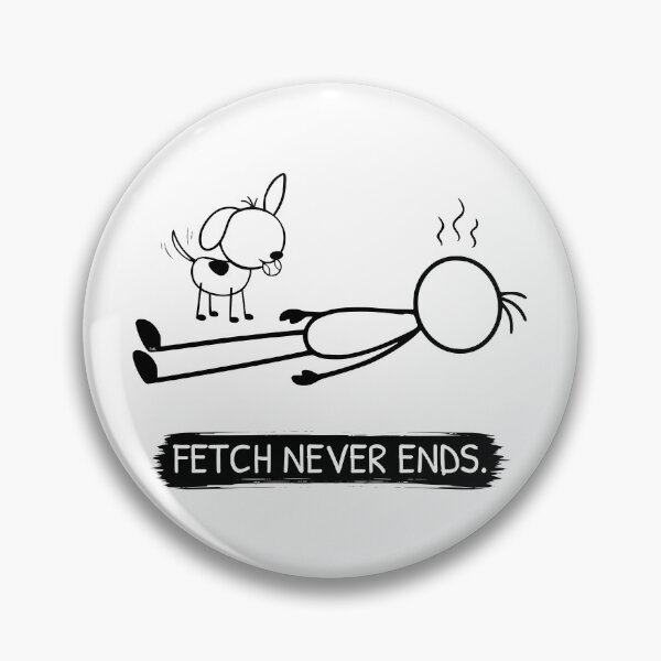 Item preview, Funny Fetch Dog T-Shirt | Fetch Never Ends | Dog Owner Shirt | Tennis Ball Dog Gift | Minimalist Dog Lover Tee designed and sold by Pebl-Co.