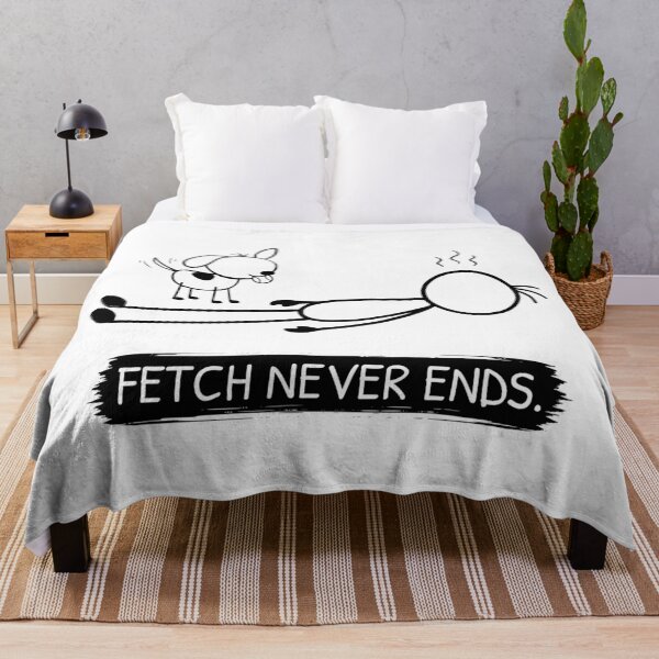 Item preview, Funny Fetch Dog T-Shirt | Fetch Never Ends | Dog Owner Shirt | Tennis Ball Dog Gift | Minimalist Dog Lover Tee designed and sold by Pebl-Co.
