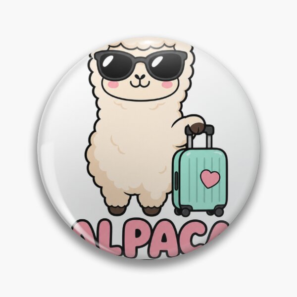 Artikelvorschau, Alpaca My Bags Süßes Kawaii Alpaka mit Koffer entworfen und verkauft von BoosterShop.