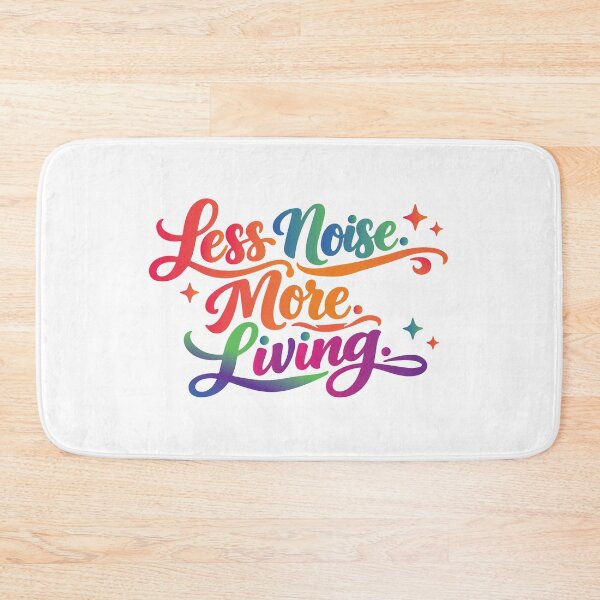 Item preview, Less Noise More Living minimalist Motivational Typography Design designed and sold by Amsafjol.