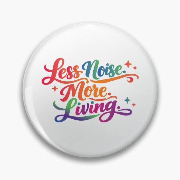 Item preview, Less Noise More Living minimalist Motivational Typography Design designed and sold by Amsafjol.