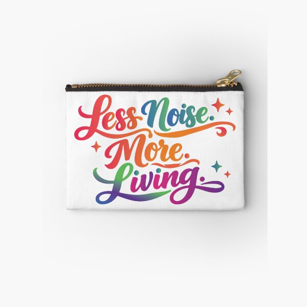 Item preview, Less Noise More Living minimalist Motivational Typography Design designed and sold by Amsafjol.
