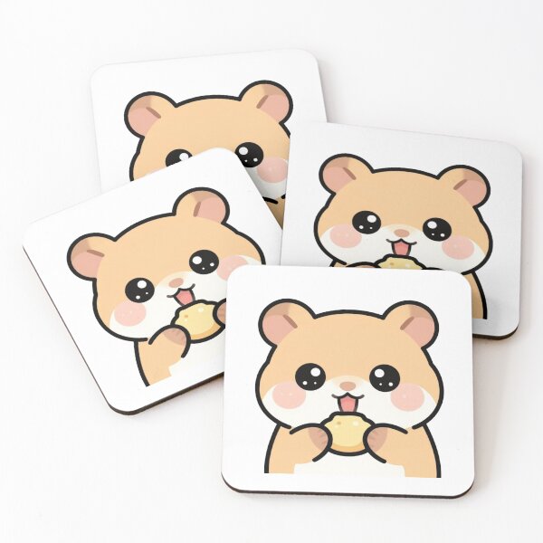 Item preview, Kawaii Hungry Hamster| Adorable Little Hamster Snack Time  Sticker & Gift Design designed and sold by Rood Art Studio.