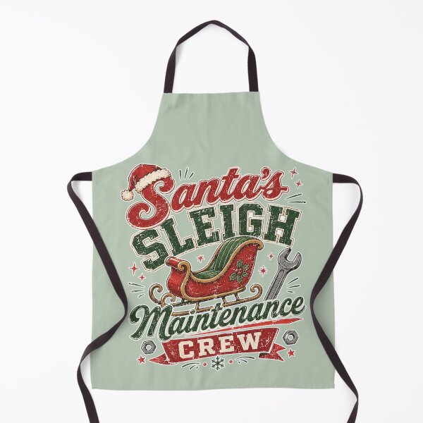 Item preview, Santa's Sleigh Maintenance Crew | Funny Christmas Mechanic Typography Design designed and sold by TheStephanieRome.