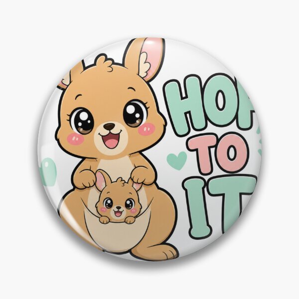 Artikelvorschau, Hop To It Suesses Kawaii Kaenguru mit Baby entworfen und verkauft von BoosterShop.