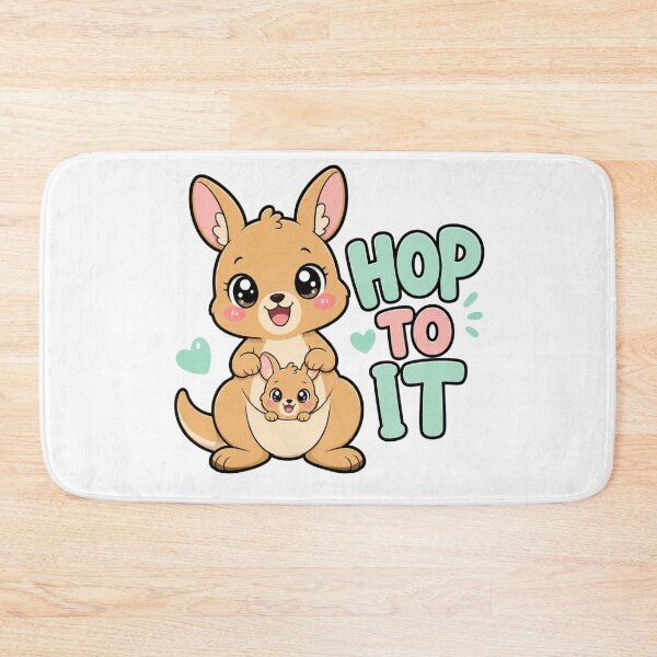 Item preview, Hop To It Cute Kawaii Kangaroo with Baby designed and sold by BoosterShop.