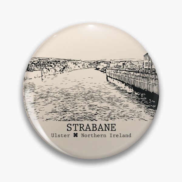 Item preview, Strabane NI - Vintage Ink Cityscape designed and sold by Lakeric.