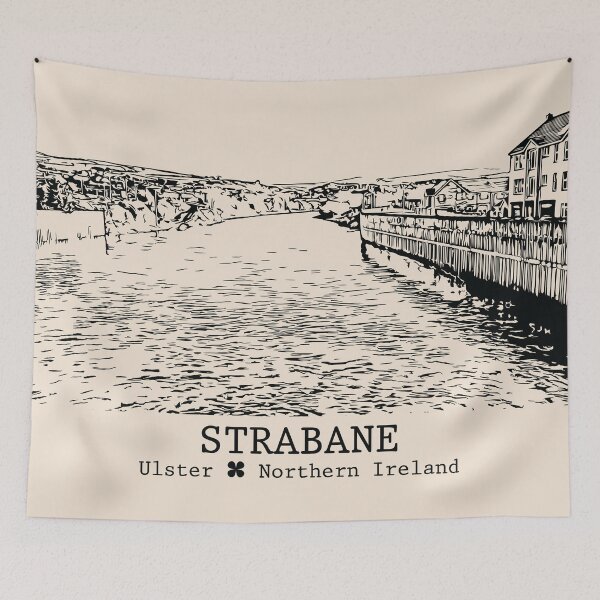 Item preview, Strabane NI - Vintage Ink Cityscape designed and sold by Lakeric.