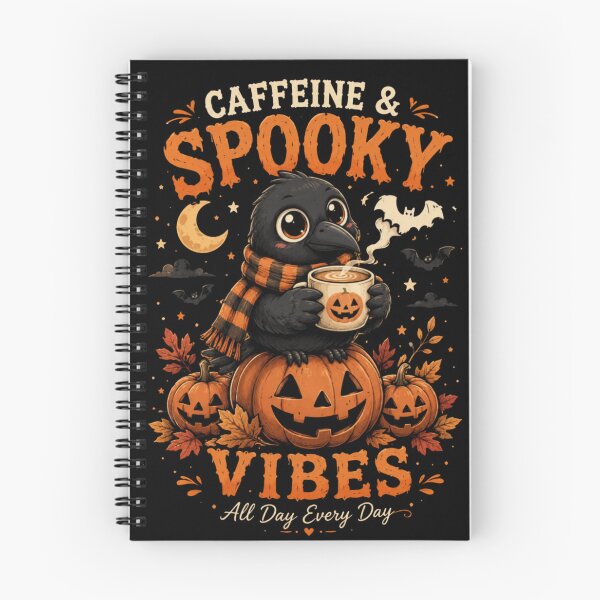 Item preview, Caffeine and Spooky Vibes Crow designed and sold by M.Store.