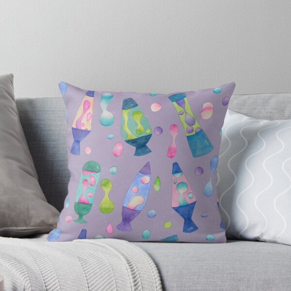 Item preview, Groovy Watercolor Lava Lamps Pattern in Lilac designed and sold by Sukilopi.