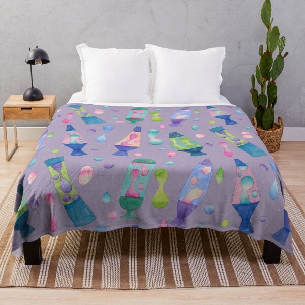 Item preview, Groovy Watercolor Lava Lamps Pattern in Lilac designed and sold by Sukilopi.