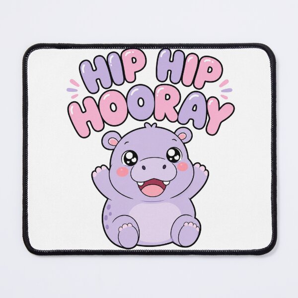 Item preview, Hip Hip Hooray Cute Kawaii Hippo designed and sold by BoosterShop.