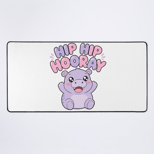 Item preview, Hip Hip Hooray Cute Kawaii Hippo designed and sold by BoosterShop.