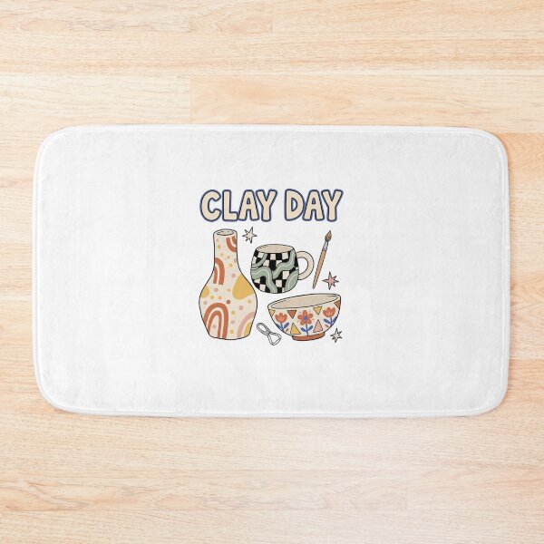 Item preview, Clay Day Colorful Modern Folk Pottery designed and sold by GoofyShopp.