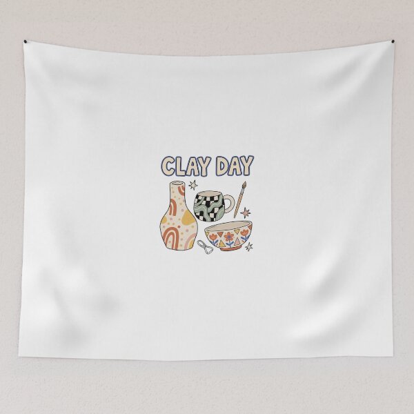 Item preview, Clay Day Colorful Modern Folk Pottery designed and sold by GoofyShopp.