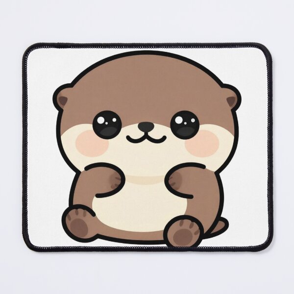 Item preview, Cute Shy Kawaii Otter Cartoon | Adorable Otter Sticker & Gift Design designed and sold by Rood Art Studio.