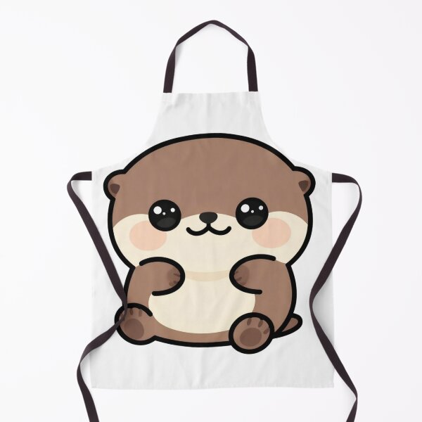 Item preview, Cute Shy Kawaii Otter Cartoon | Adorable Otter Sticker & Gift Design designed and sold by Rood Art Studio.