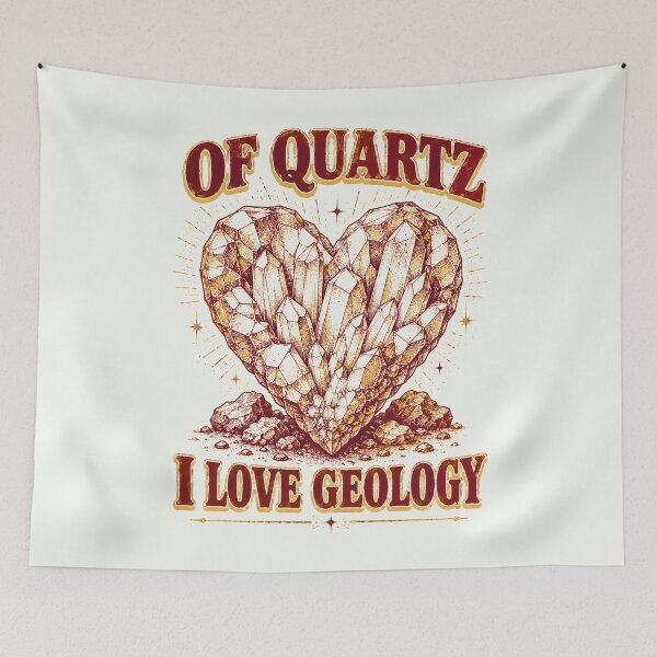 Item preview, Of Quartz I Love Geology Crystal Heart Pun designed and sold by Victor Shadehorn.