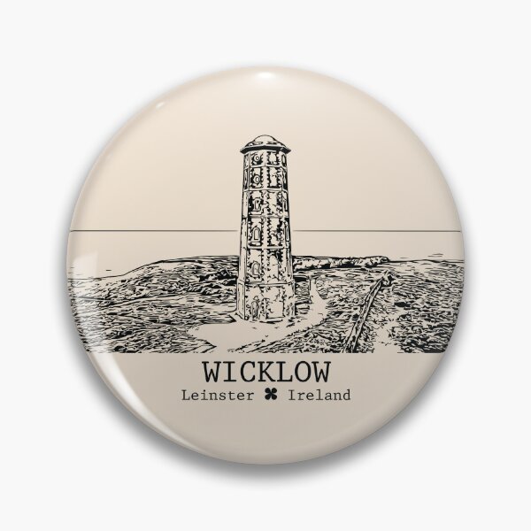 Artikelvorschau, Wicklow, Irland – Vintage-Tinten-Stadtansicht entworfen und verkauft von Lakeric.