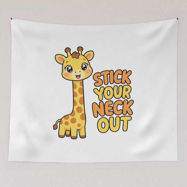 Item preview, Stick Your Neck Out Cute Kawaii Giraffe designed and sold by BoosterShop.