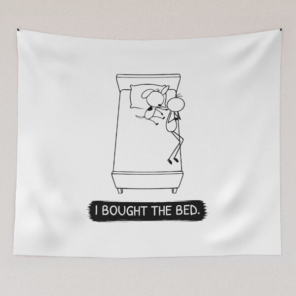 Item preview, Funny Dog Bed Hog T-Shirt | I Bought The Bed | Dog Owner Shirt | Sleeping Dog Gift | Minimalist Pet Lover Tee designed and sold by Pebl-Co.