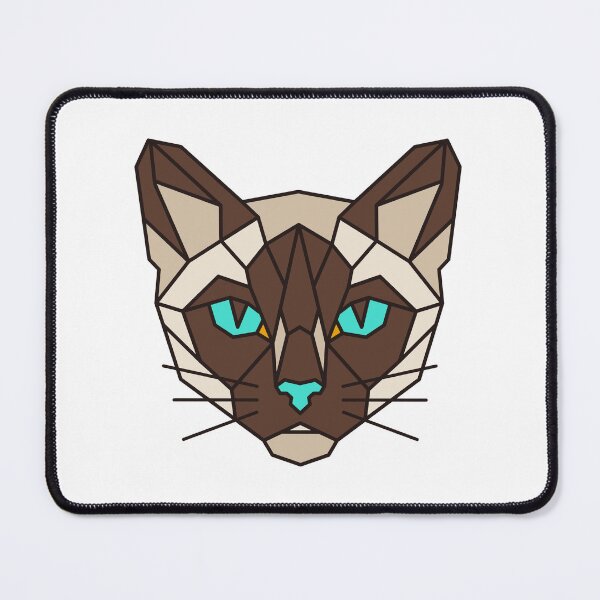 Item preview, Geometric Siamese Cat designed and sold by AnimalsKnowAll.