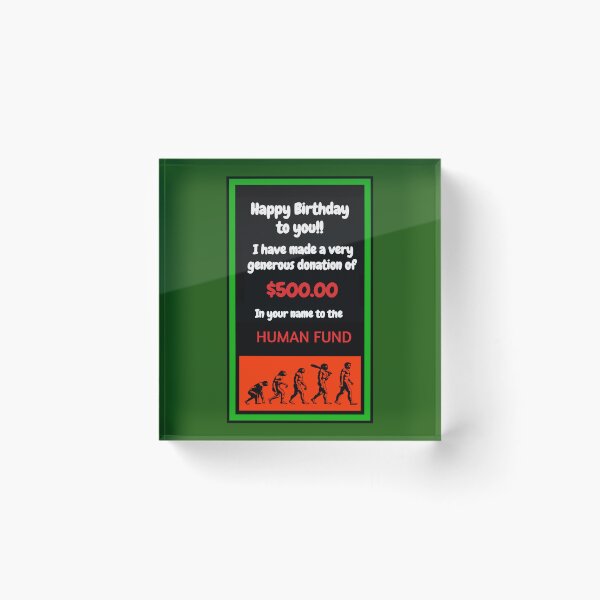Item preview, Funny Human Fund Birthday Card  designed and sold by Halifaxartguy.