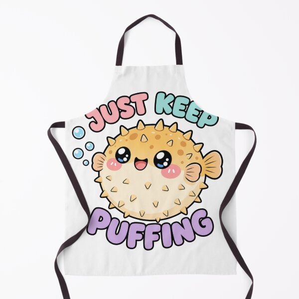 Item preview, Just Keep Puffing Cute Kawaii Puffer Fish designed and sold by BoosterShop.