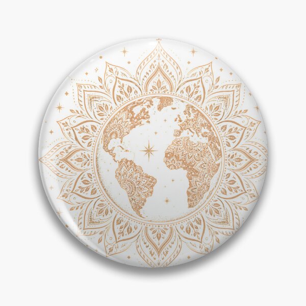Item preview, Earth Mandala | Celestial Planet Line Art Design designed and sold by CalmMandala.