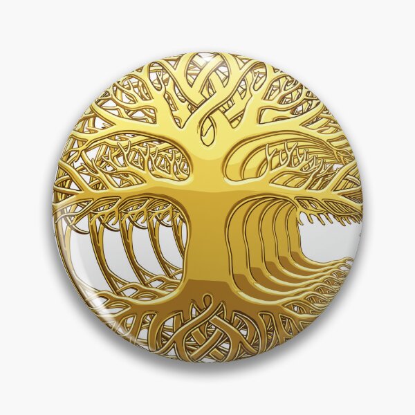 Item preview, Golden Celtic Tree of Life Fractal designed and sold by chantalittah.