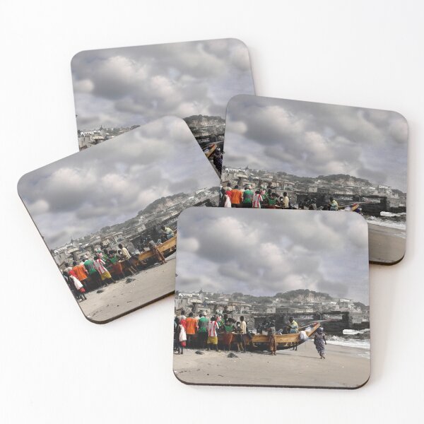 Item preview, Gathering Around the Boat,  Cape Coast Ghana designed and sold by Wayne King.