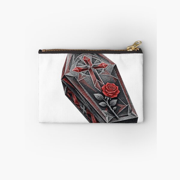 Item preview, Gothic Coffin With Red Rose Halftone designed and sold by xMErCUrY03x.