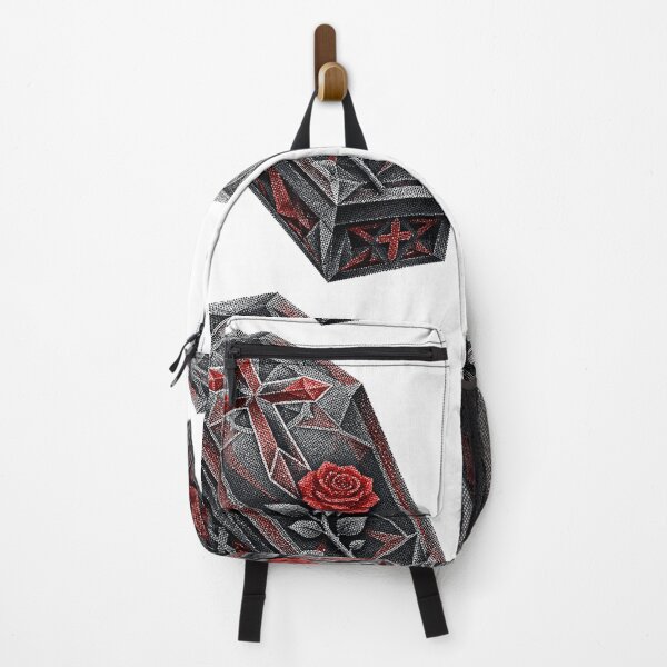 Item preview, Gothic Coffin With Red Rose Halftone designed and sold by xMErCUrY03x.