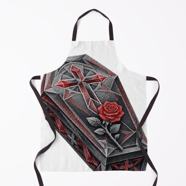 Item preview, Gothic Coffin With Red Rose Halftone designed and sold by xMErCUrY03x.