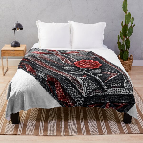 Item preview, Gothic Coffin With Red Rose Halftone designed and sold by xMErCUrY03x.